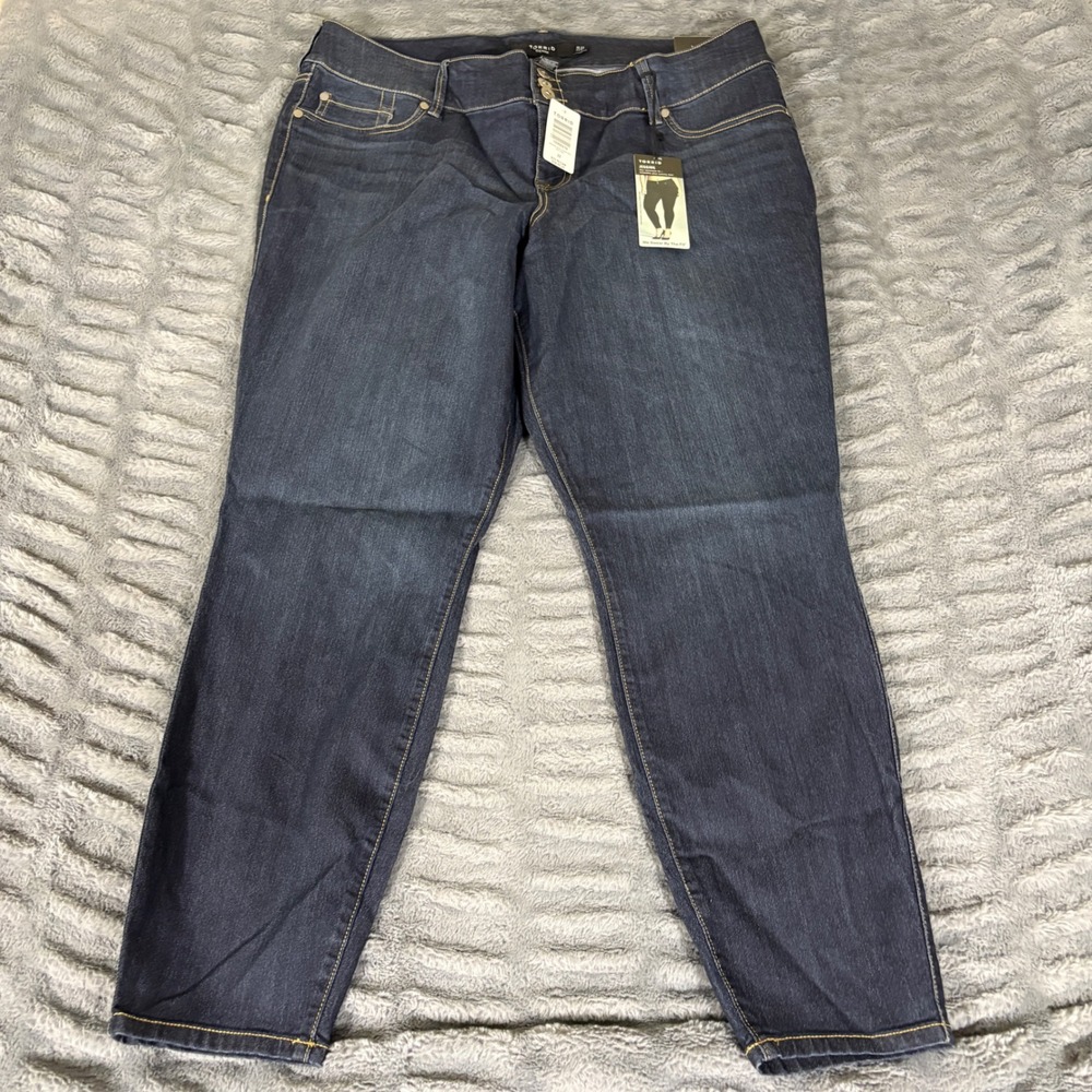Torrid Jegging Dark Wash Blue Skinny Jeans Plus Size 22R Tummy Smoothing Stretch